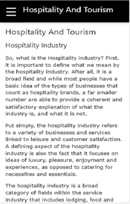 Hospitality and Tourism screenshot 3