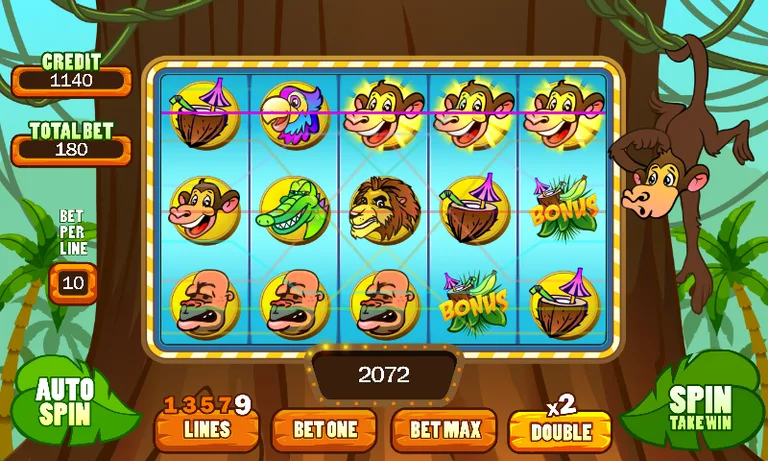 Monkey Slot Machine Mania Free screenshot 2
