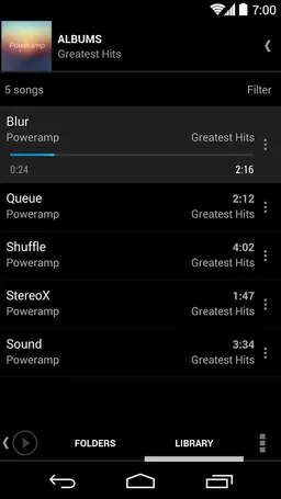 Poweramp skin KitKat/JB/ICS screenshot 3