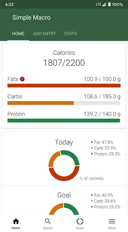 Simple Macro - Calorie Counter screenshot 2