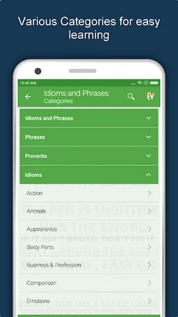 Idioms and Phrases Dictionary screenshot 7