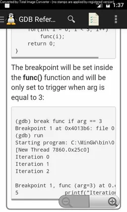GDB Quick Reference Guide screenshot 5