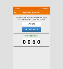 Radio Precode Calculator For R screenshot 1