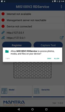 MIS100V2 RDService screenshot 1