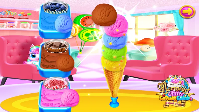 Mermaid Glitter Cupcake Chef screenshot 4