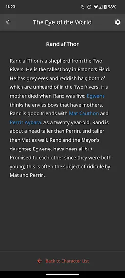 Wheel Of Time Compendium screenshot 3