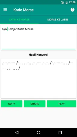 Morse Translator screenshot 2