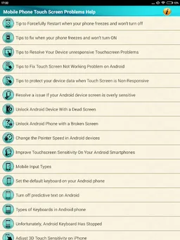 Touch Screen Problem Help Tips screenshot 9