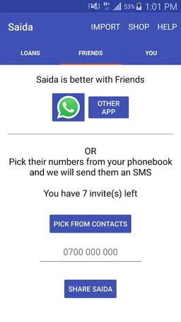 Saida - Loans to your M-Pesa screenshot 6