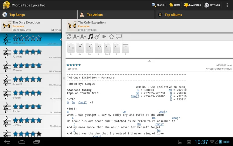 Chords Tabs Lyrics Light screenshot 2