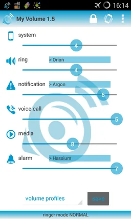 My Volume audio manager screenshot 2