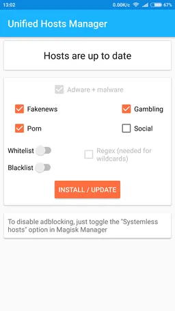 Unified Hosts Manager screenshot 1