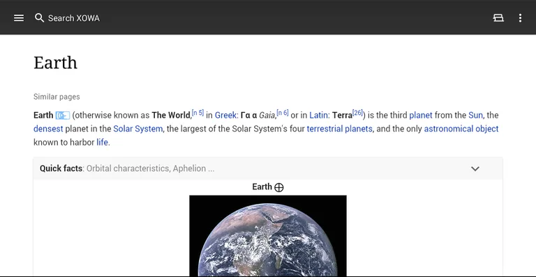 XOWA - Wikipedia Offline screenshot 9