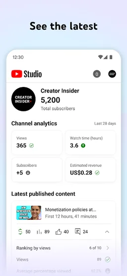 YouTube Studio screenshot 2