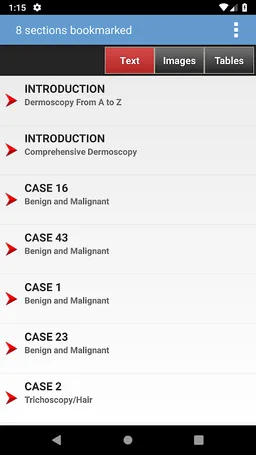 Dermoscopy Criteria Review screenshot 3