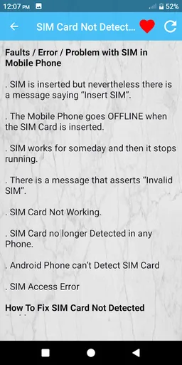 Mobile phone faults and solutions screenshot 1