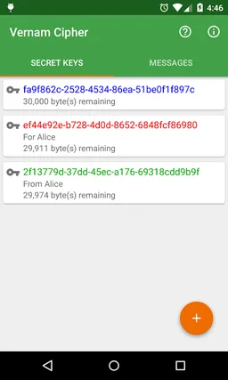 Vernam Cipher screenshot 1