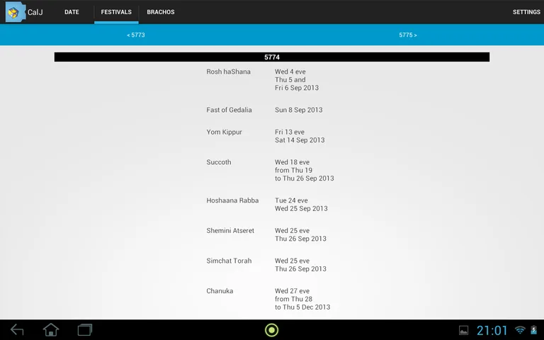 CalJ Jewish Calendar screenshot 9