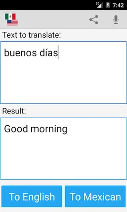 Mexican English Translator screenshot 2