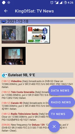Eutelsat Frequency List screenshot 4