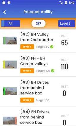 Squash Analysis - ProTrainer - Levels 1 to 10 screenshot 8