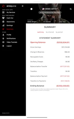 Artist Portal screenshot 20