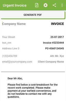 Urgent Invoice screenshot 5