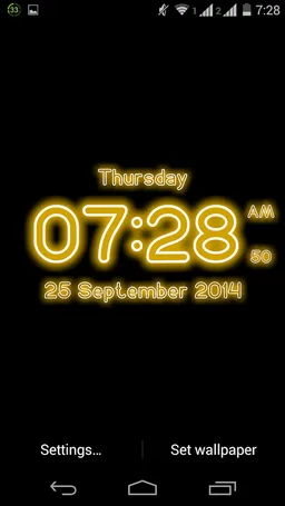 Neon Digital Clock Live Wallpaper screenshot 6