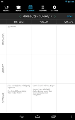 Recipe, Menu & Cooking Planner screenshot 2