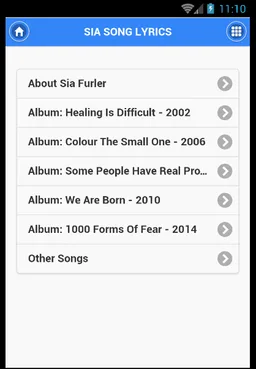 Sia Lyrics screenshot 6