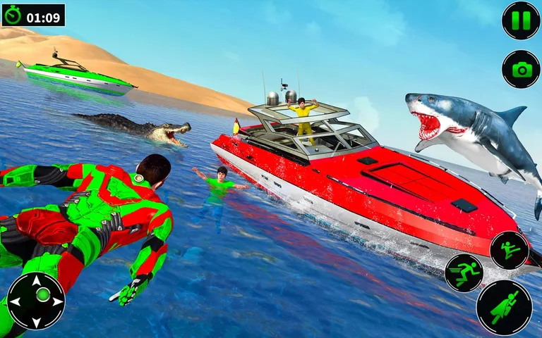 Light Robot Superhero Rescue Mission : Robot Games screenshot 1