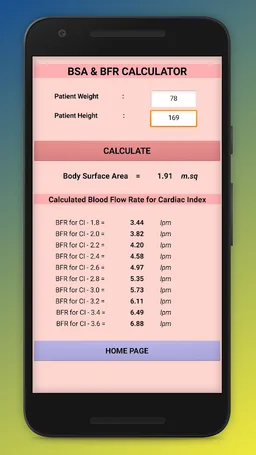 Perfusion Calculator screenshot 3
