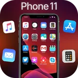 iLauncher Phone 11 Max Pro OS 13 Black Theme icon