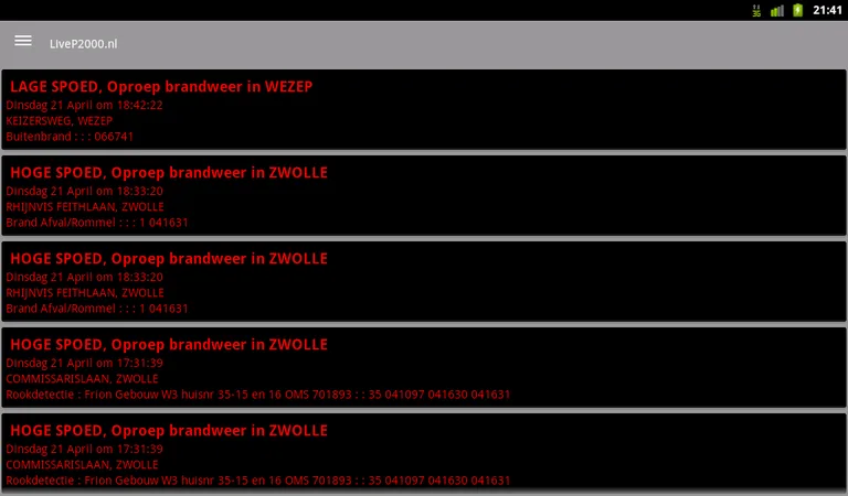 LiveP2000.nl - Free Meldingen screenshot 8