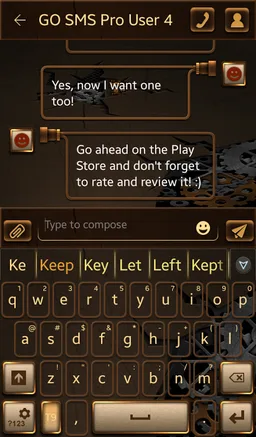 Steampunk Keyboard HD screenshot 2