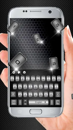Grey Glitter Keyboard Theme screenshot 1