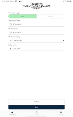 Longines Warranty screenshot 5