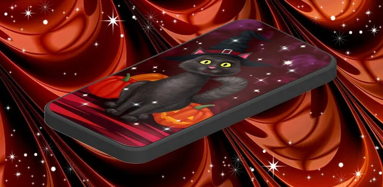 Halloween Black Cat Wallpaper cover image