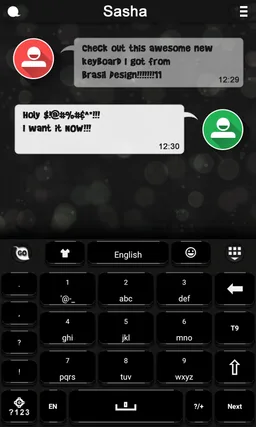 Black Keyboard theme screenshot 2