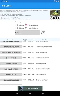 Bird Code Lookup screenshot 4