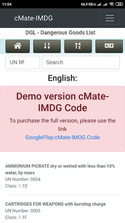 IMDG Code (Demo) Dangerous goods screenshot 5