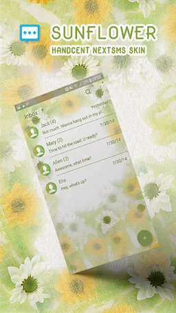 Sunflower skin for Next SMS screenshot 1