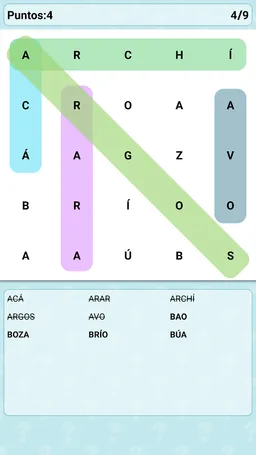 Word Search Games in Spanish screenshot 2