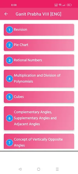 Ganit Prabha Class 8 Solution screenshot 1