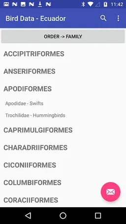 Bird Data - Ecuador screenshot 1