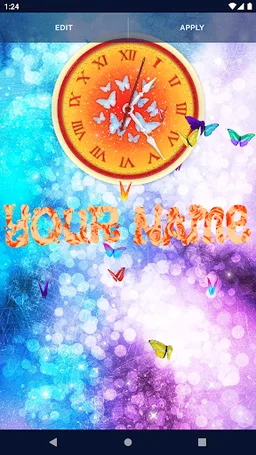 Butterfly Analog Clock screenshot 1