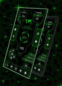 Hi-tech Launcher 2 - 2018, Future of UI, Free screenshot 7