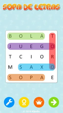 Word Search Games in Spanish screenshot 1