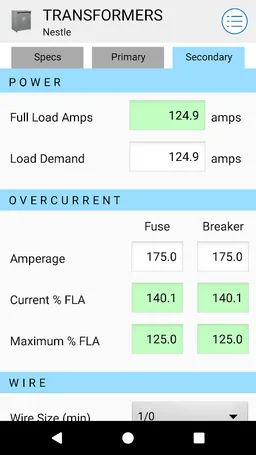 Transformer Calculator Free screenshot 2