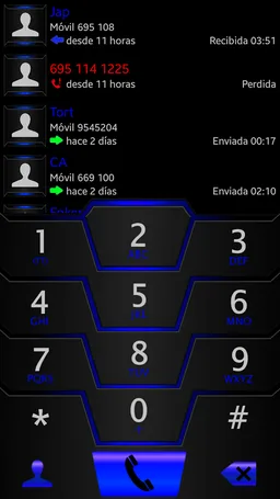 THEME DARKCITY BLUE EXDIALER screenshot 2
